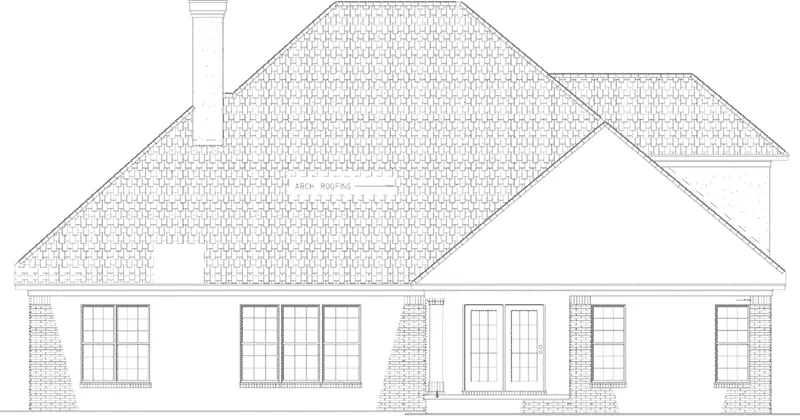 Traditional House Plan Rear Elevation - Mauricio Two-Story Home 055D-0756 - Shop House Plans and More