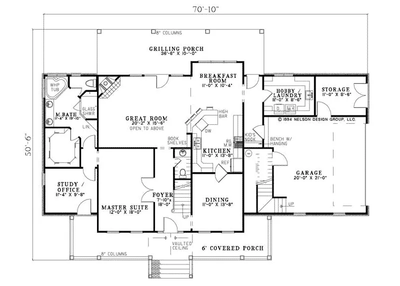 Traditional House Plan First Floor - Bronson Farm Country Home 055D-0773 - Search House Plans and More