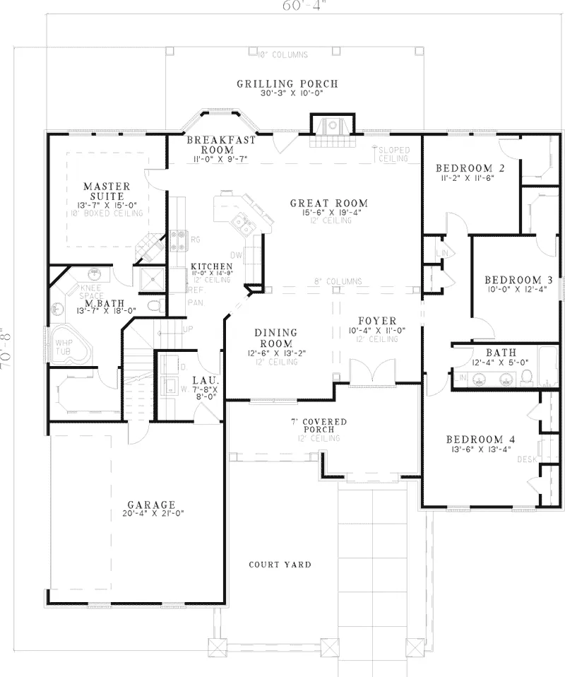 Traditional House Plan First Floor - Gandersheim Traditional Home 055D-0811 - Search House Plans and More