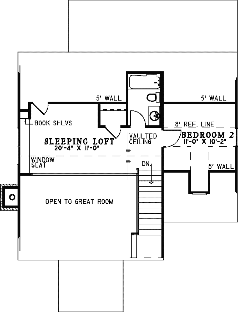 Mountain House Plan Second Floor - Ponca Trail Rustic Home 055D-0853 - Shop House Plans and More
