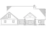Craftsman House Plan Rear Elevation - Chepstow Shingle Style Home 055D-0858 - Search House Plans and More