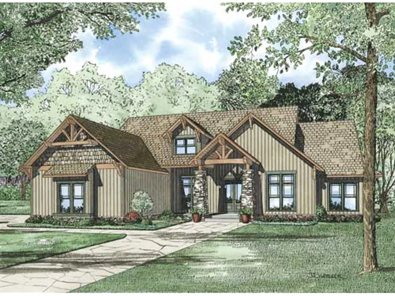 Ranch House Design With Craftsman Style Trimwork