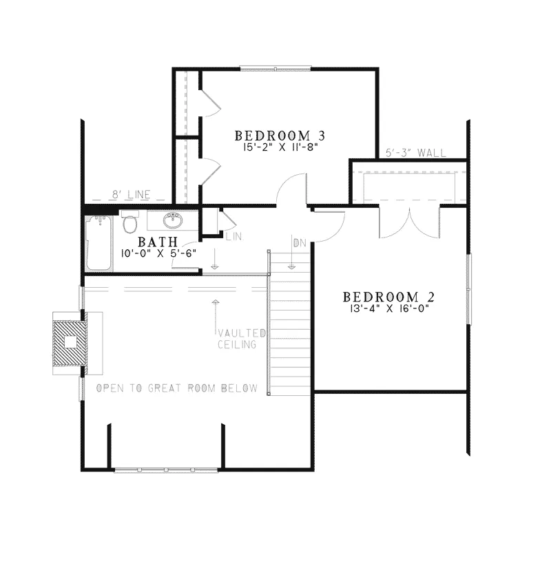 Mountain House Plan Second Floor - Balcarra English Cottage Home 055D-0862 - Search House Plans and More