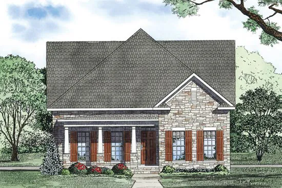 Country House Plan Front Image - Lystone Place Country Home 055D-0873 - Shop House Plans and More