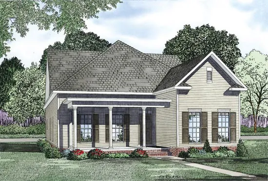 Country House Plan Front of Home - Lystone Place Country Home 055D-0873 - Shop House Plans and More