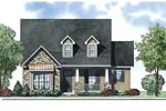Ranch House Plan Front of Home - Colby Country Home 055D-0880 - Search House Plans and More