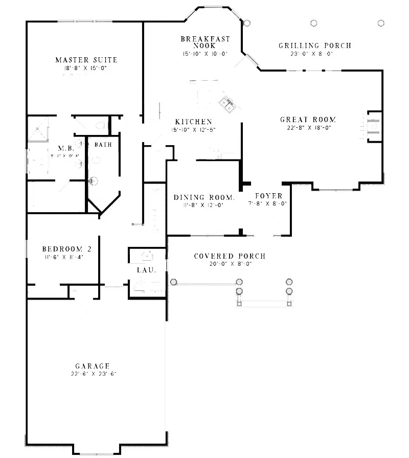 Craftsman House Plan First Floor - Mortons Grove Craftsman Home 055D-0883 - Shop House Plans and More