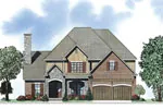 Traditional House Plan Front of Home - Edgmont Hill Country French Home 055D-0884 - Search House Plans and More