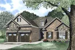 Early American House Plan Front of Home - Medinah Duplex Home 055D-0899 - Shop House Plans and More