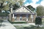 Traditional House Plan Front of Home - Oldham Place Tudor Bungalow Home 055D-0911 - Shop House Plans and More