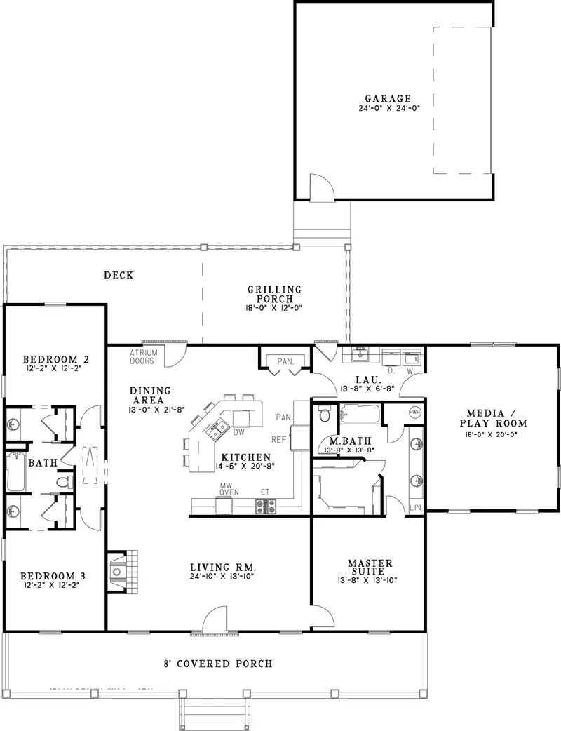 Farmhouse Plan First Floor - Gasthoff Acadian Country Home 055D-0913 - Search House Plans and More
