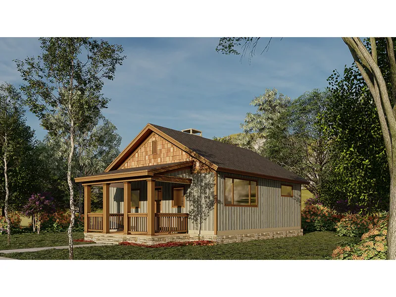 Shingle House Plan Front Photo 02 - Ridge View Rustic Cabin 055D-0941 - Shop House Plans and More