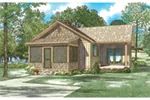 Cabin & Cottage House Plan Front of Home - Moss Pond Rustic Cabin 055D-0946 - Shop House Plans and More