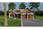 Arts & Crafts House Plan Front of Home - Westmeyer Craftsman Home 055D-0953 - Shop House Plans and More