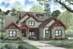Craftsman House Plan Front of Home - Stoneboro Rustic Craftsman Home 055D-0954 - Shop House Plans and More