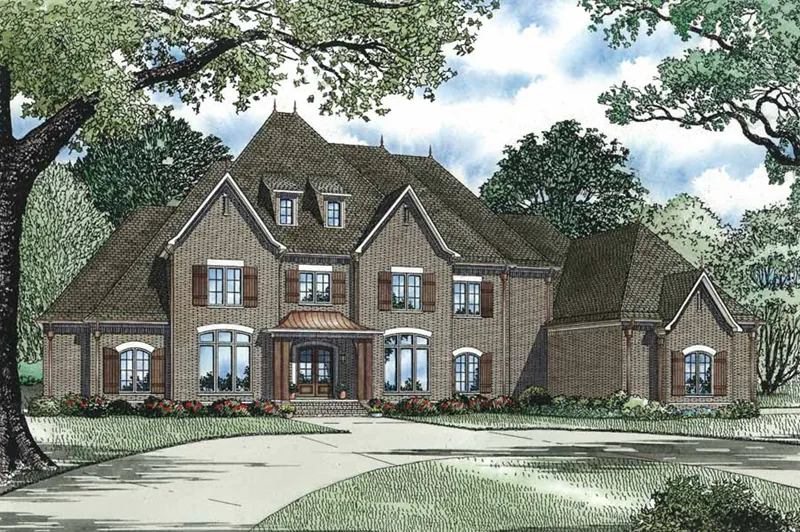 Traditional House Plan Front Image - Abbeyhaven Luxury Home 055D-0955 - Search House Plans and More