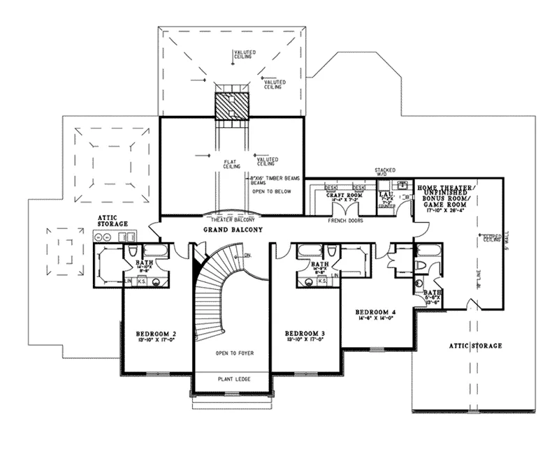Luxury House Plan Second Floor - Carminda Luxury European Home 055D-0957 - Search House Plans and More