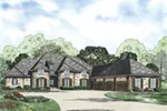 European House Plan Front Image - Wilmer Valley Luxury Home 055D-0958 - Shop House Plans and More