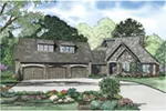 Ranch House Plan Front of House 055D-0961