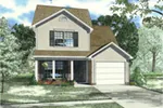 Southern House Plan Front of Home - Harris Landing Narrow Lot Home 055D-0967 - Search House Plans and More