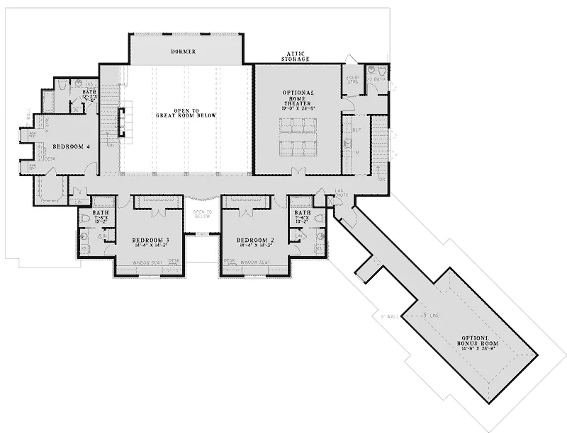 Traditional House Plan Second Floor - Harcourt Manor Luxury Home 055D-0968 - Search House Plans and More