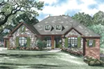 Luxury House Plan Front Image - Kavanaugh Bay Ranch Home 055D-0970 - Search House Plans and More