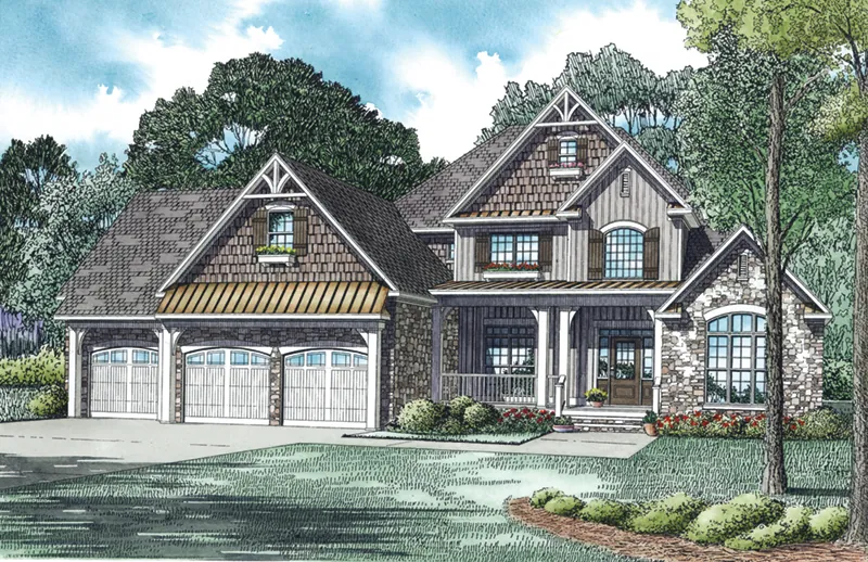 Country House Plan Front Image - Nicola Bay Traditional Home 055D-0999 - Shop House Plans and More