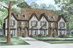 Country French House Plan Front of Home - Palo Quarry Multi-Family Home 055D-1015 - Shop House Plans and More