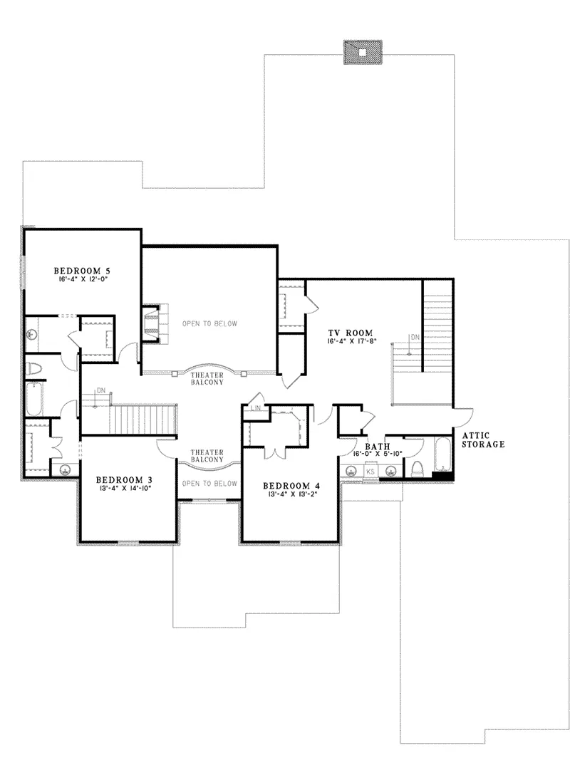 Country French House Plan Second Floor - Eliza Place Luxury Home 055D-1021 - Search House Plans and More