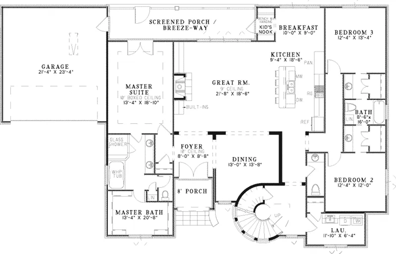 European House Plan First Floor - Haworthshire European Home 055D-1026 - Search House Plans and More