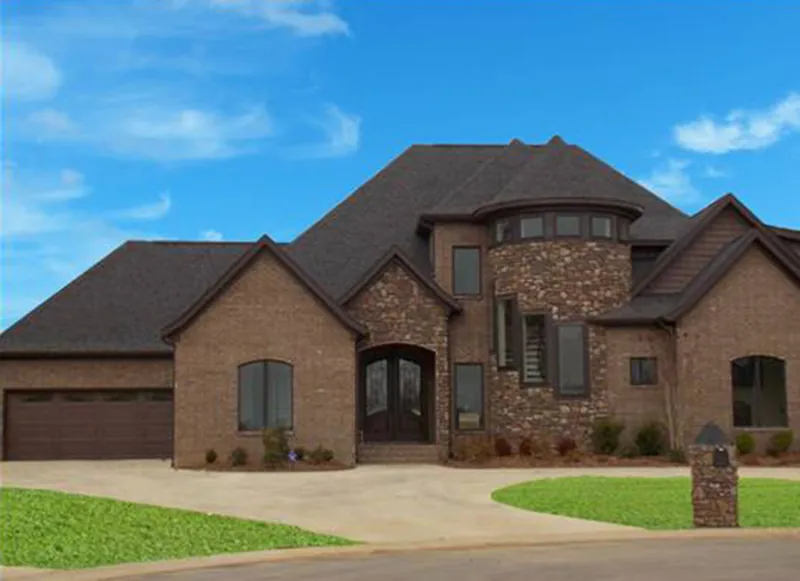 European House Plan Front of Home - Haworthshire European Home 055D-1026 - Search House Plans and More