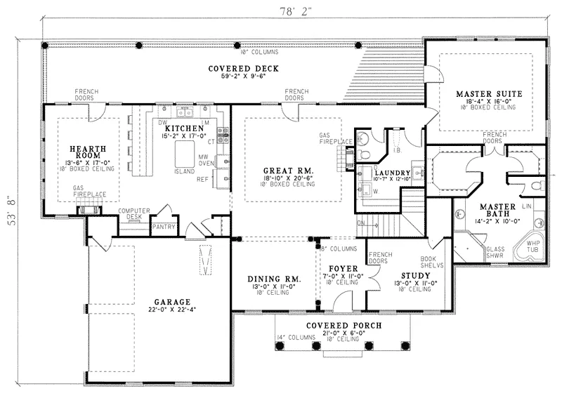 Traditional House Plan First Floor - Alberta Hill Luxury Home 055S-0005 - Search House Plans and More
