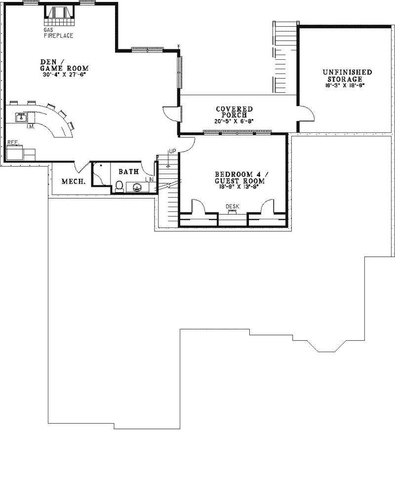 Traditional House Plan Lower Level Floor - Dunkirk Mill Luxury Home 055S-0018 - Search House Plans and More