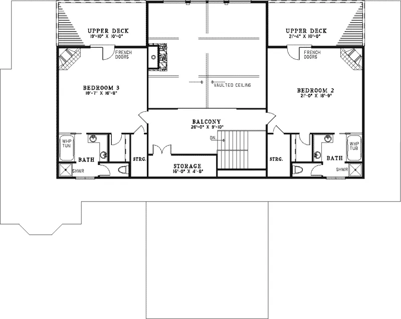 Contemporary House Plan Second Floor - Oakfield Luxury Home 055S-0026 - Shop House Plans and More