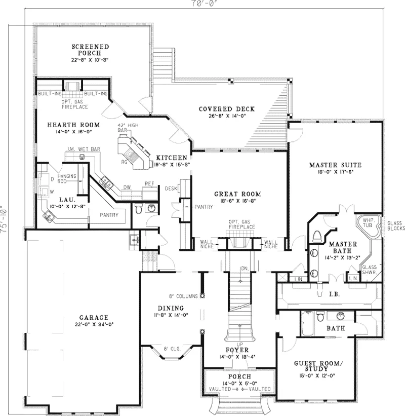 Traditional House Plan First Floor - Almeria Luxury Home 055S-0040 - Search House Plans and More