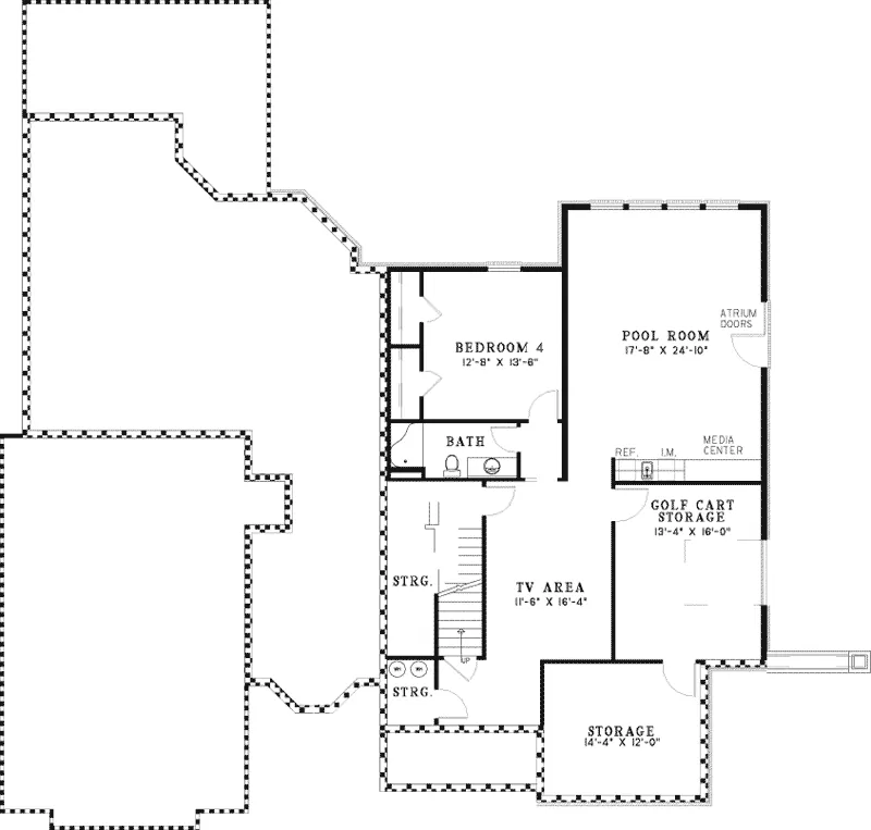 Traditional House Plan Lower Level Floor - Almeria Luxury Home 055S-0040 - Search House Plans and More