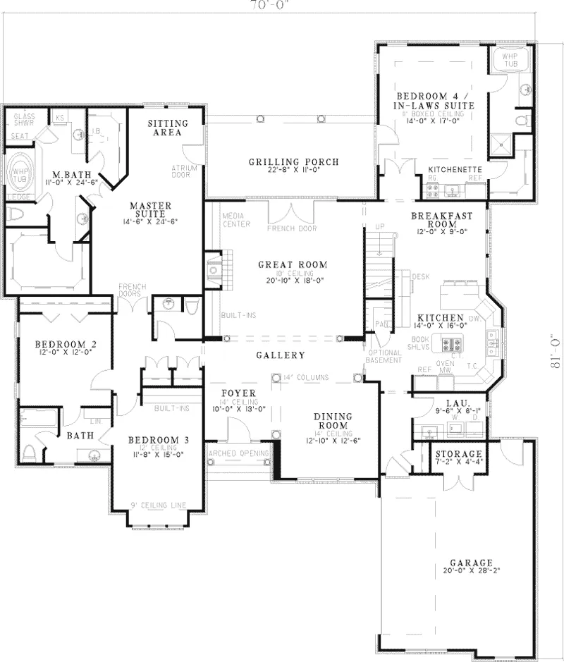 Luxury House Plan First Floor - Bluff Crest Luxury Home 055S-0049 - Search House Plans and More