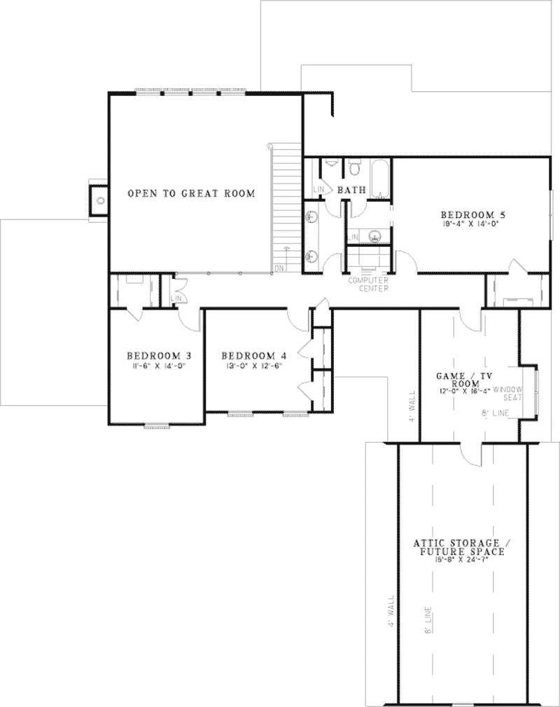 Shingle House Plan Second Floor - Norbourne Luxury Home 055S-0051 - Shop House Plans and More