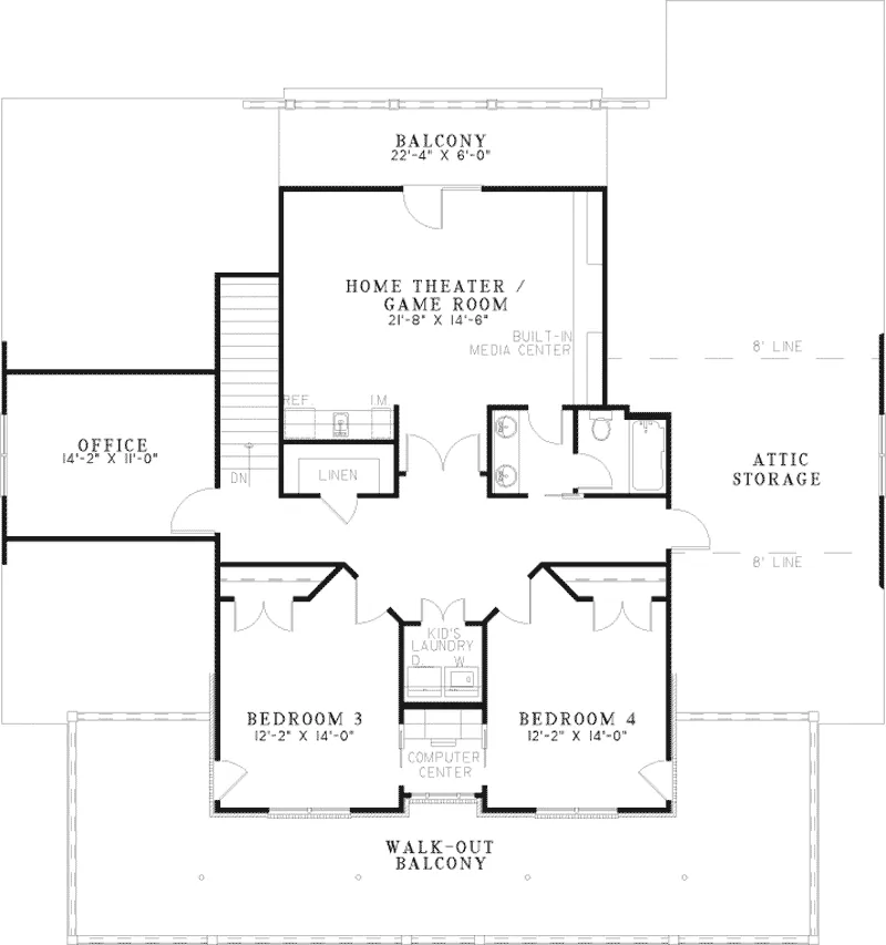 Luxury House Plan Second Floor - Mendell Plantation Home 055S-0053 - Shop House Plans and More
