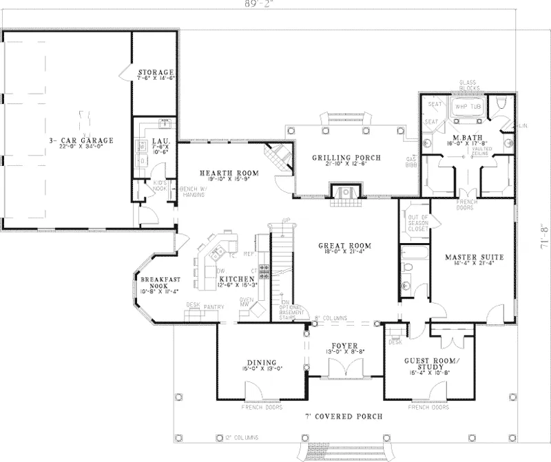 Luxury House Plan First Floor - Hadleigh Luxury Cape Cod Home 055S-0060 - Search House Plans and More