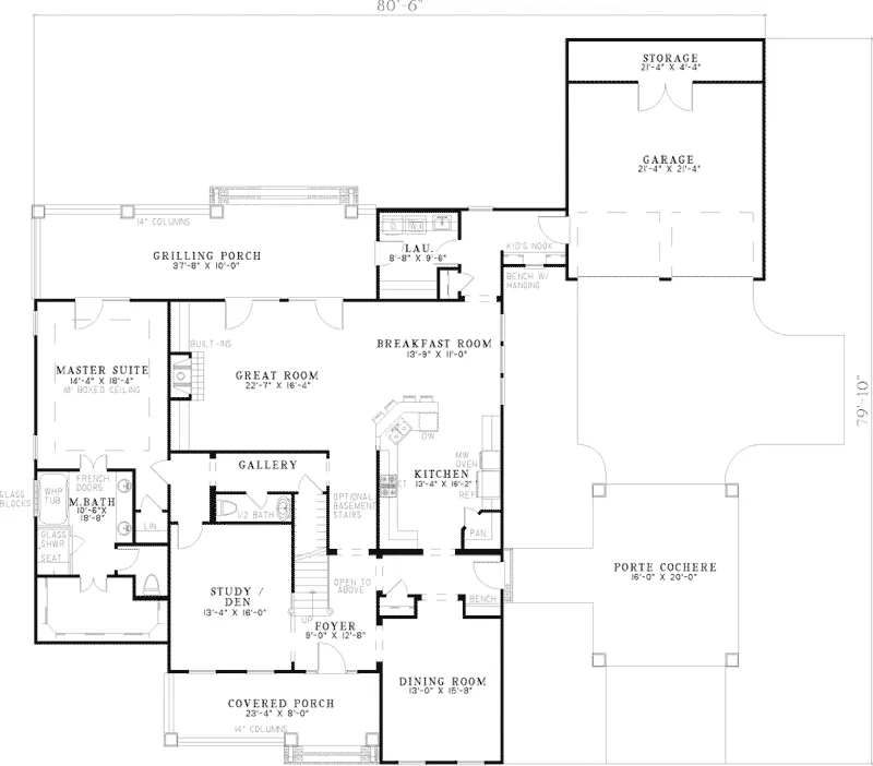 Country House Plan First Floor - Herbert Manor Luxury Home 055S-0068 - Search House Plans and More