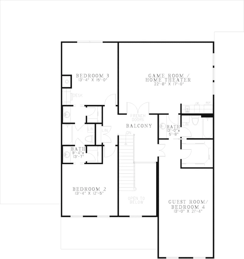 Country House Plan Second Floor - Herbert Manor Luxury Home 055S-0068 - Search House Plans and More