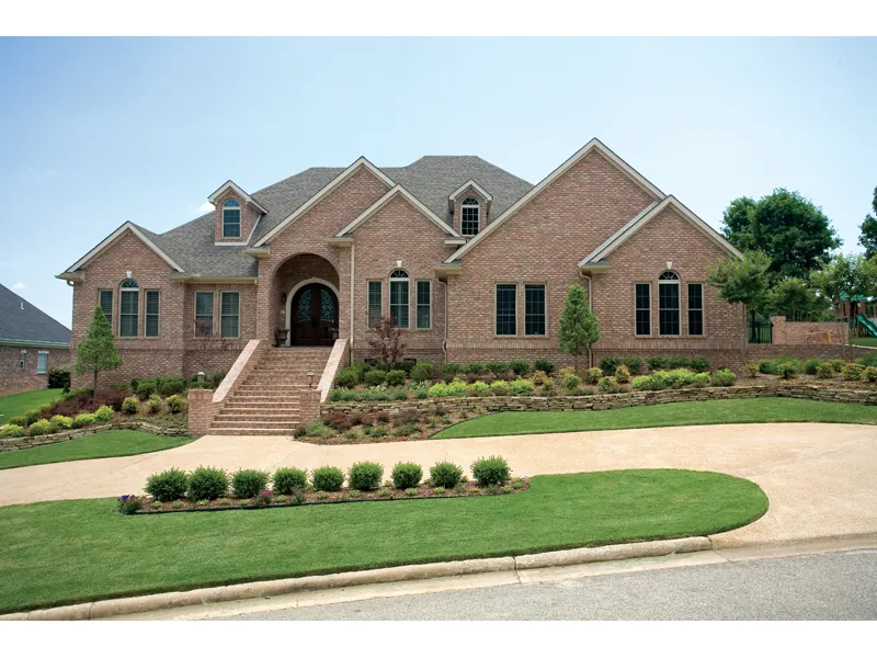 Luxury Traditional All Brick House Great For Sloping Lot
