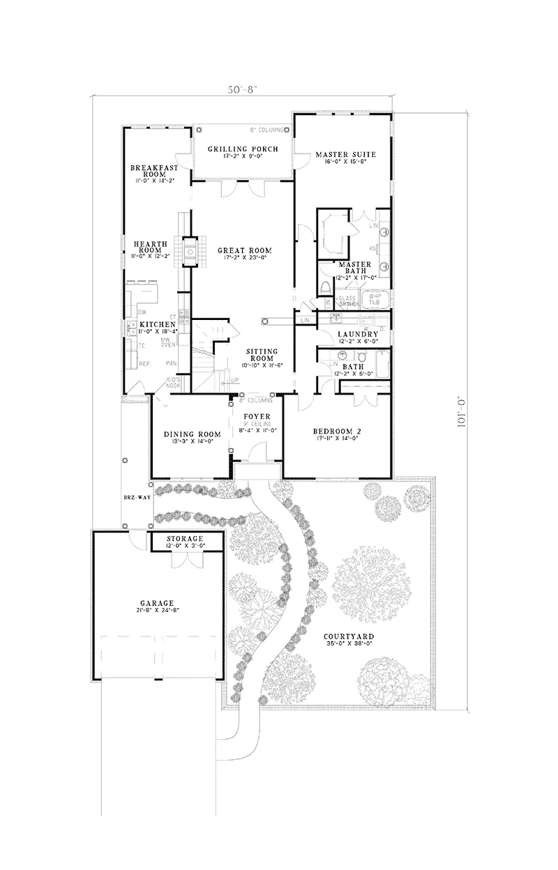 European House Plan First Floor - Portici Country French Home 055S-0084 - Shop House Plans and More