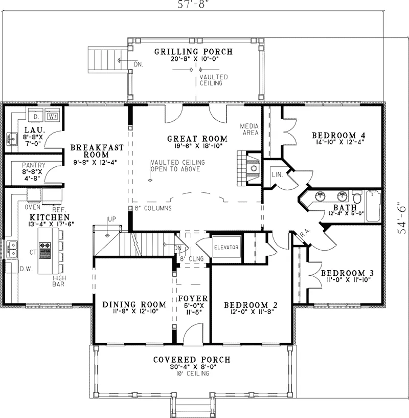 Luxury House Plan First Floor - Fox Bend Luxury Country Home 055S-0100 - Search House Plans and More