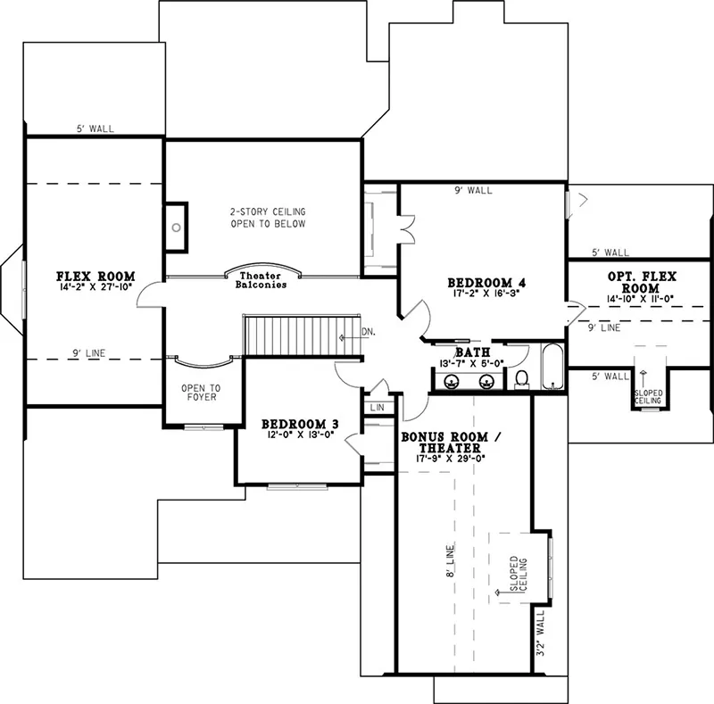 Luxury House Plan Second Floor - Middlebrook Shingle Luxury Home 055S-0113 - Shop House Plans and More