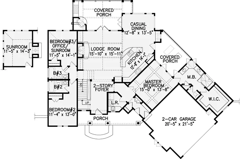First Floor - 056D-0071 - Shop House Plans and More