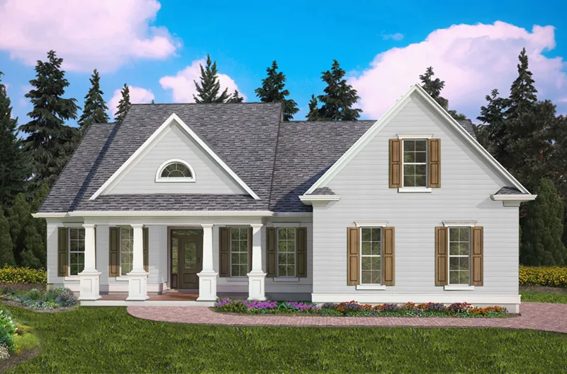 Traditional House Plan Front of Home - 056D-0089 - Shop House Plans and More