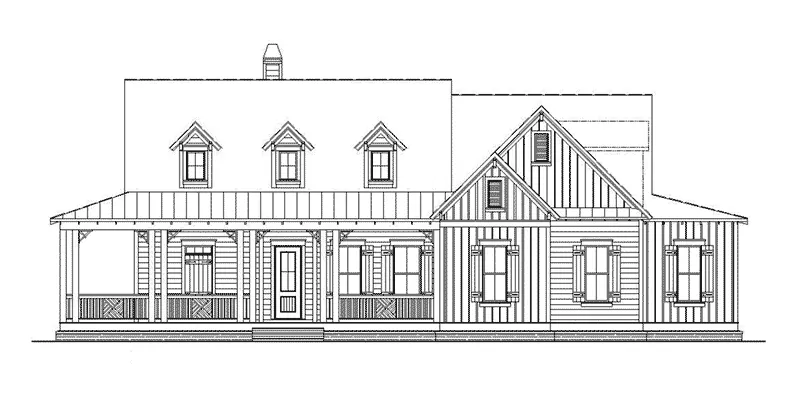 Florida House Plan Front Elevation - Wylie Park Country Home 056D-0093 - Shop House Plans and More
