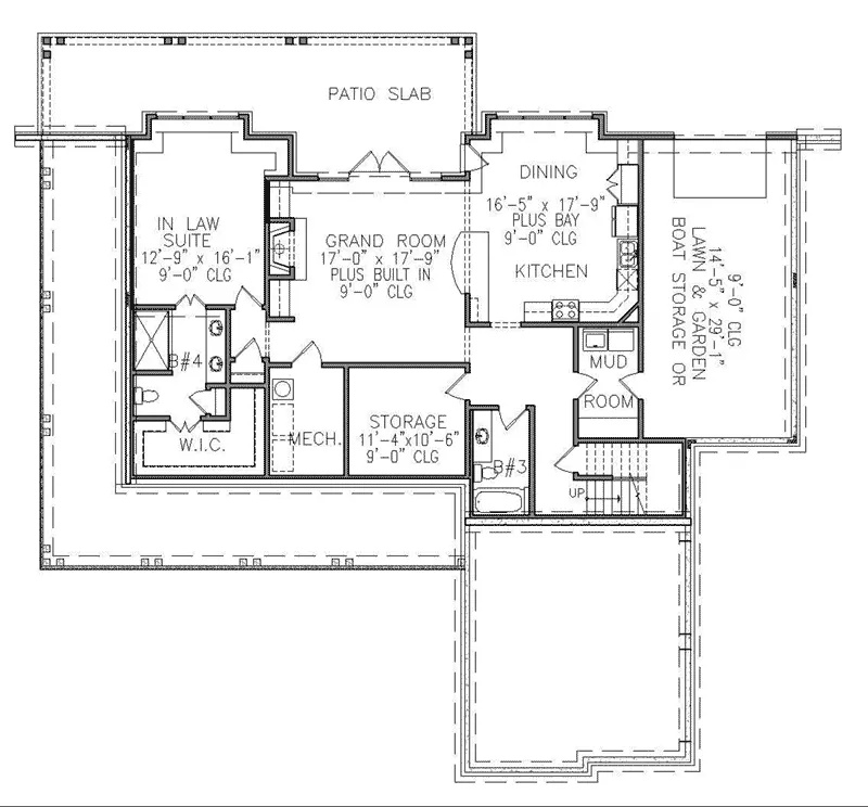 Florida House Plan Lower Level Floor - Wylie Park Country Home 056D-0093 - Shop House Plans and More